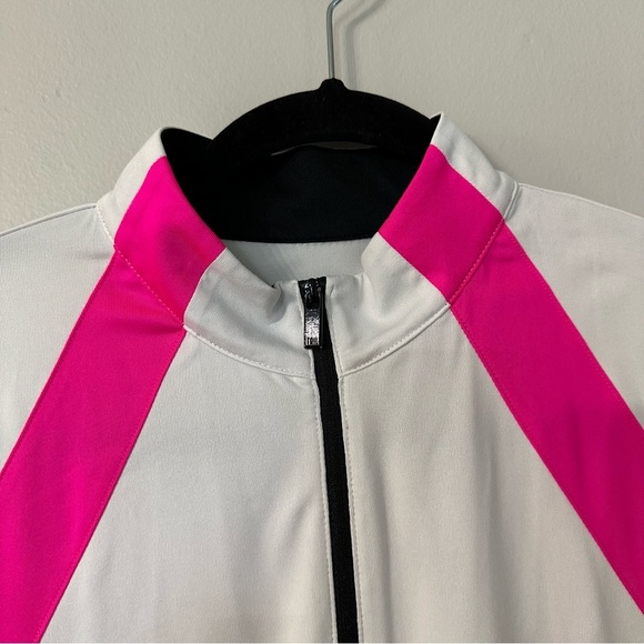 Tail White Label Women’s Long Sleeve Pink Black & White Zip Up Jacket Sz L GUC - Picture 3 of 8
